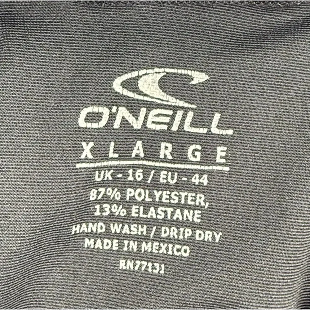 ONeill Black SPF 50 Plus Short Sleeve Elastane Rash Guard‎ Unisex Size XLarge